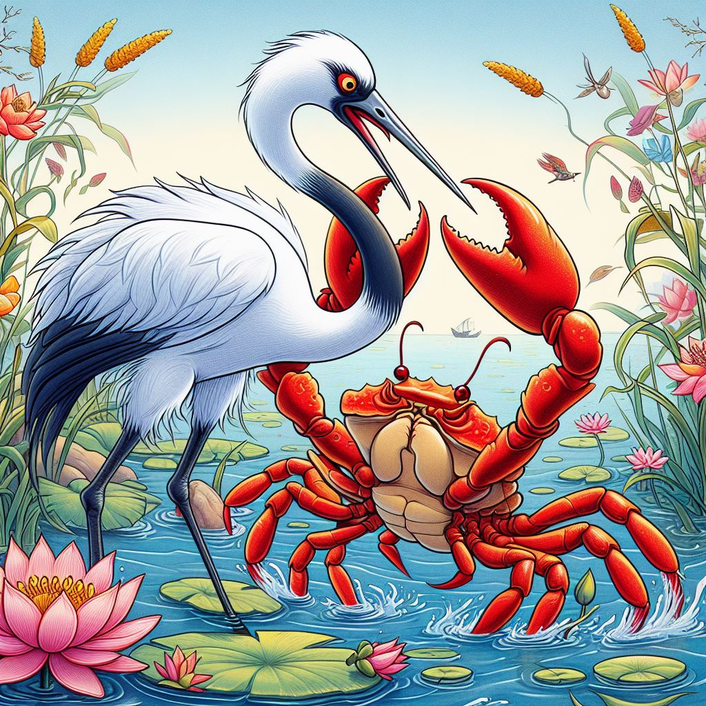 THE STORY OF THE HERON AND THE CRAB | Panchatantra | Moksha Melodies