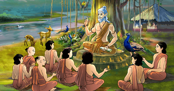 Depiction of gurukul ashram | Shrimad Bhagwad Gita | Moksha Melodies