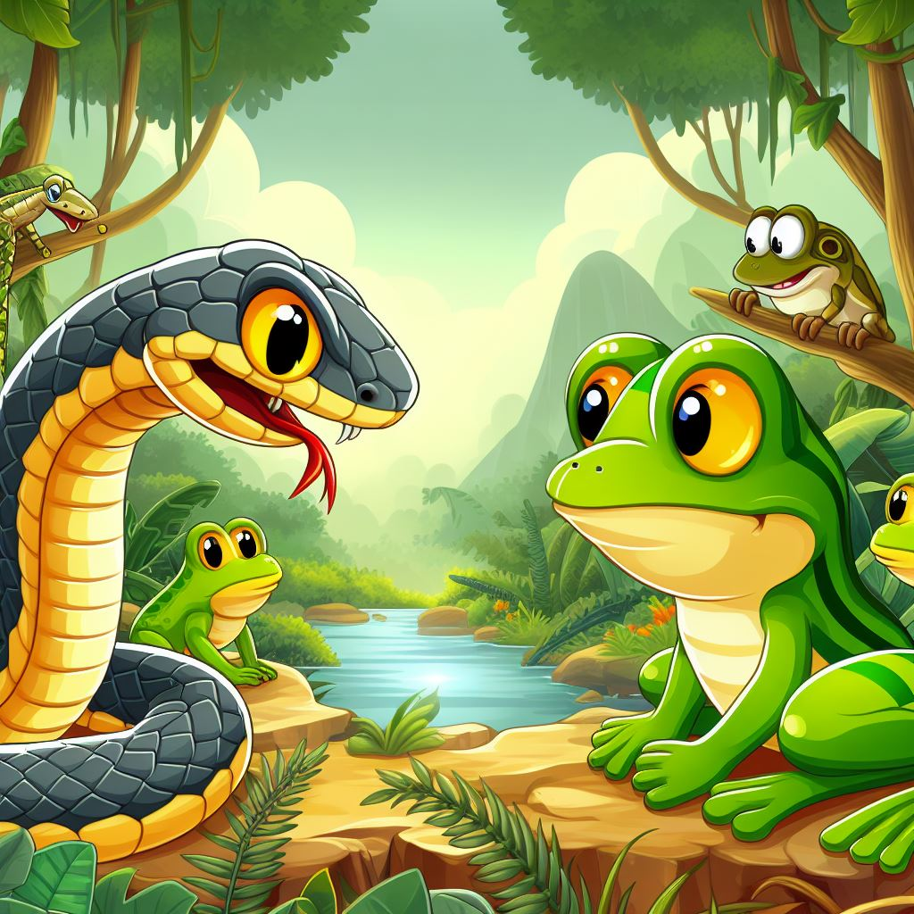 THE STORY OF THE FROGS AND THE BLACK SNAKE | Panchatantra | Moksha Melodies